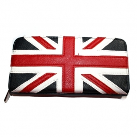 Wallet with Zipper - Union Jack Design