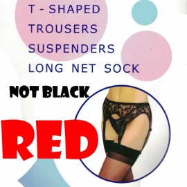 Red Lace Garter Belt - Sexy Suspenders