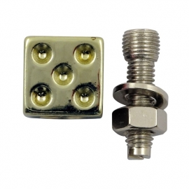 TrikTopz with License Plate Mounts - Valve Caps - Golden Dice