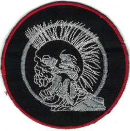 023 - PATCH -Screaming skull with Mohawk (circle)