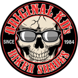 Original KD's - Round Coaster - RUBBER - SKULL with Sunglasses on  - ORIGINAL BIKER SHADES