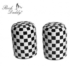 Salt and Pepper Shakers - Check / Checkered Design