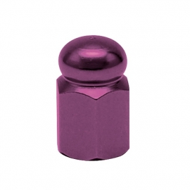 TrikTopz - Valve Caps - Purple Alloy Hex Domed