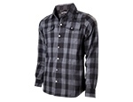 Jack Daniel's - Worker Shirt - Black & Grey  Checkered - Long Sleeves - Original Big Classic Logo on the Back