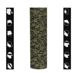 Tunnel - NeckTube- Dark Skulls - Army Green