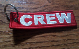 Embroided Keychain - Red & White - CREW