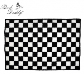 Rock Daddy - Checkered Bath Mat / Rug - Black/White