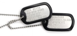 Dogtags / Dog Tag [silver - gold - black] - custom text & chain included