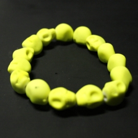 Playful Skull bracelet (reflective? yellow)