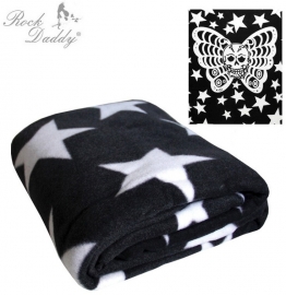 Rock Daddy - Fleece Blanket - Star Design with Butterfly & Skull