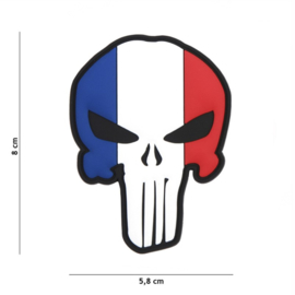 VELCRO/PVC PATCH - Punisher - French Flag - France