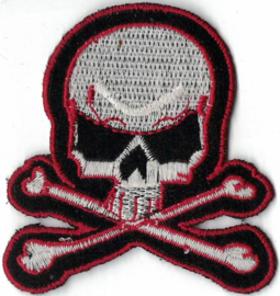 023 - PATCH - Skull with Crossed Bones - Red Lining
