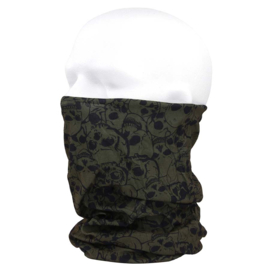 Tunnel - NeckTube- Dark Skulls - Army Green