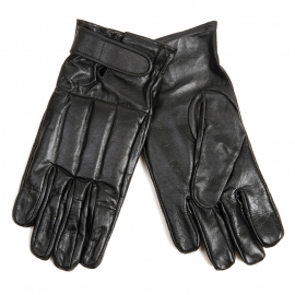 Leather Fighting Gloves - Black