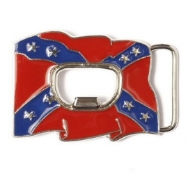 Waving Rebel Flag (with Bottle Opener) BUCKLE