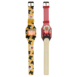 Lichtgevend Kattenhorloge Geel/Zwart