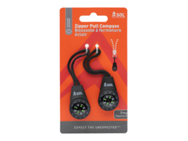 2 x SOL Preppers Zipper Pull Vloeistofkompas