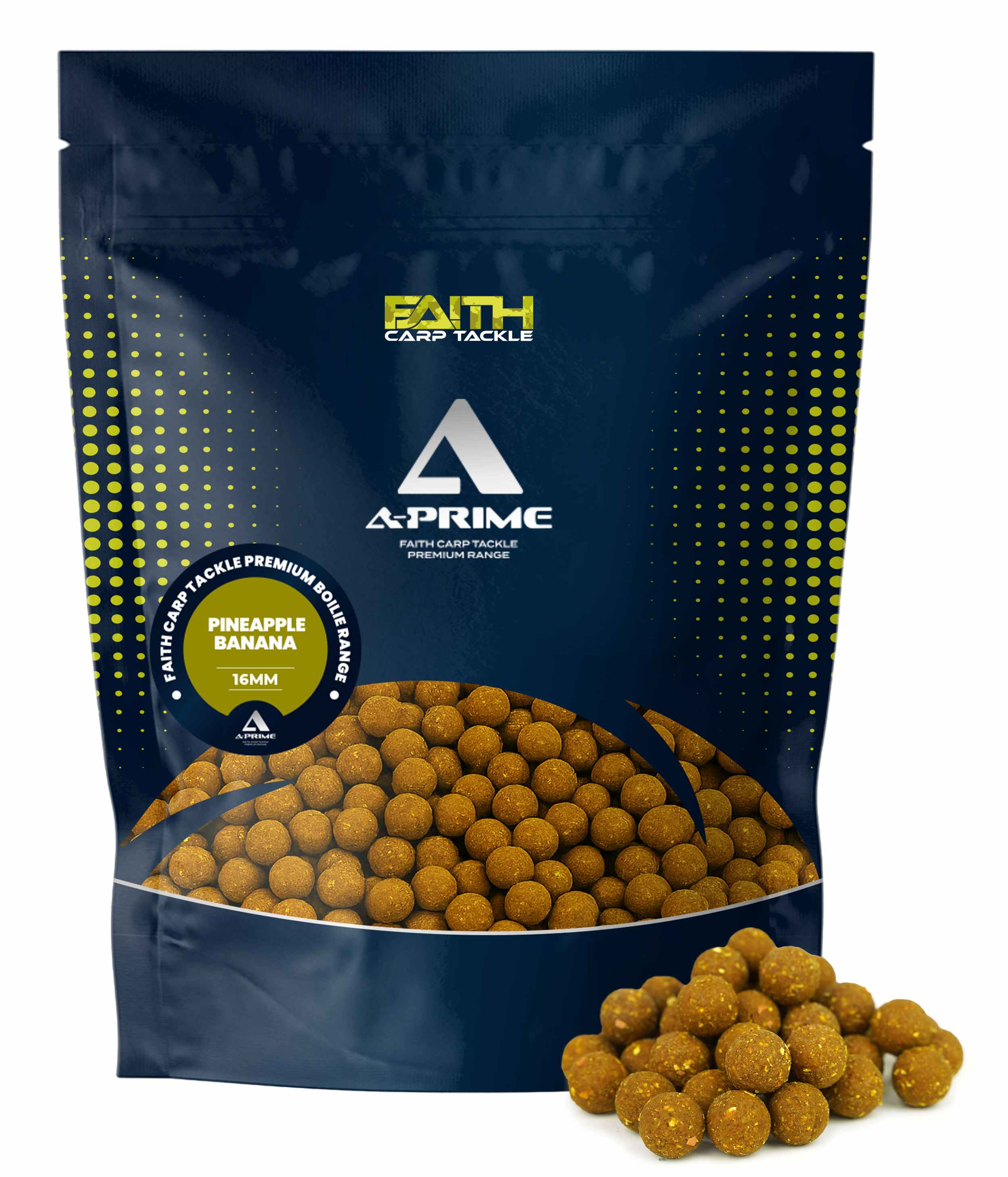 Faith A-Prime Boilies 1 kg Pineapple/Banana 16 mm Met Verse Eieren High Energie Natuurlijk Houdbaar