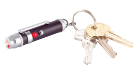 Mini Pocket Sleutelhanger Zaklampje + Laserpen Zaklamp Lampje Laserlampje Laser Pointer Sleutelbos