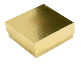Luxe Eco Sieradendoosje Goud 6 x 6 cm Sieraden Cadeau Doosje Cadeaudoosje Oorbel Halsketting Ketting
