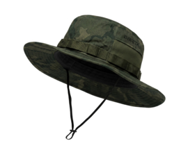 Boonie Carp Camou Hat Groene Vishoed Karperhoed Zonnehoed + Kinband Vis Hoed Vissershoed Oprolbaar