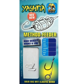 6 x Kant-en-Klare Nylon Feeder Onderlijnen + Baitband Onderlijn 22/00 Haakmaat 8 Method Feedervissen Vis Onderlijnen