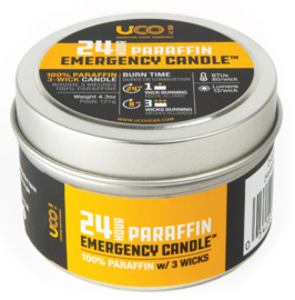 Uco Preppers 3 Lonts Rookvrije Parafine Camping Outdoor Kaars 24 Branduren Blik Noodkaars Noodpakket