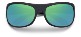 Polaroid Onbreekbare Unisex Polariserende Flex Zonnebril Zwart Groenblauwe Spiegellenzen