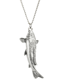 Hanger Koi Karper + Ketting Zilver 45 cm (Dames)