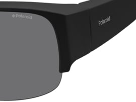 Polaroid® Lichtgewicht Half Rim Overzetzonnebril Donkere Lenzen
