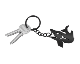 Vis Sleutelhanger Snoek + Flesopener Zwart Keyring Pike Fles Opener Viscadeau Vissen Cadeau Visser