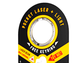 Mini Pocket Sleutelhanger Zaklampje + Laserpen Zaklamp Lampje Laserlampje Laser Pointer Sleutelbos