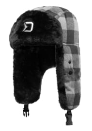 Black Ice Master Gevoerde Russische Warme Wintermuts + Mondmasker Fleece Voering Vismuts Jachtmuts