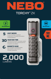 Nebo Torchy Oplaadbare Usb-C Zaklamp Zuinige Tactische LED Lamp Oplaadbaar EDC Tactical Flashlight