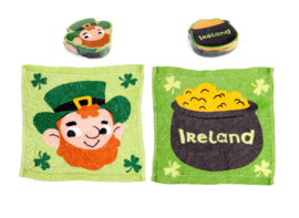 Magic Lucky Towel Ireland Pot Met Goud St. Patricks Day Compacte Cadeau Reishanddoek Ierse Geluk