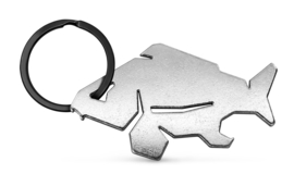 Vis Sleutelhanger Karper + Flesopener RVS Keyring Carp Fles Opener Viscadeau Vissen Cadeau Visser