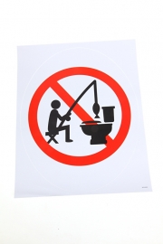 (toilet)Sticker ‘Verboden te vissen’