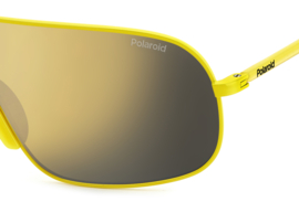 Polaroid® Metal Yellow Hornet Zonnebril Doorlopende Bril Lichtgewicht Masker Maskerbril Mask Bril