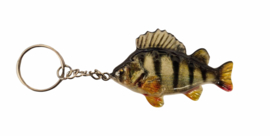 Gekleurde Vis Sleutelhanger Natural Baars Keyring Perch Viscadeautje Cadeau Vissen Streetfishing