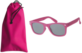 Kinderzonnebril 0 – 4 jaar Pretty Pink + GRATIS Roze gekleurde hoes!