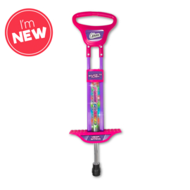 Luxe Verlichte PogoFlasher Pogostick Roze 89 cm Pogo Stick 35 Kilo Springstok Met Led Verlichting