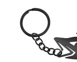 Vis Sleutelhanger Snoek + Flesopener Zwart Keyring Pike Fles Opener Viscadeau Vissen Cadeau Visser