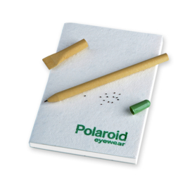 Polaroid Sustainable® Save The Planet Unisex Zonnebril Eco Mossy Green + GRATIS Eco Notebook Cadeau