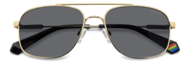 Polaroid Gold & Grey Classic Pilot Pilotenbril Lichtgewicht Zonnebril Gepolariseerde Piloten Bril