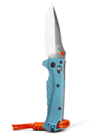 Benchmade Adira Magnacut Steel Blue Zakmes + Paracord Vouwmes Vismes Inklapbaar Mes Stonewash Coated