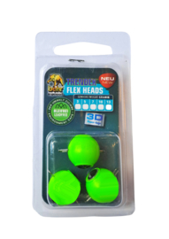 3 x Flex Head Loodvrije Loodkop 10 Gram Groen Green Head Loodvrij Loodgewicht Mandala Shad Montage