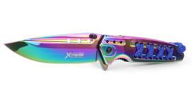 X-Treme Rainbow Shark RVS Zakmes Rope Knife + Assisted Flipper
