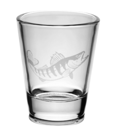 Set 6 x Shotglaasjes Karper + Baars + Brasem + Snoek + Snoekbaars + Meerval Vis Shotglazen Viscadeau