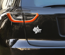 3-D Snoek Embleem Verchroomd Vis Sticker Auto Reliëf Autosticker Snoeklogo Aanhanger Laptop Viskist