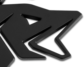3-D Snoek Embleem Zwart Vis Sticker Auto Reliëf Autosticker Decoratief Snoeklogo Aanhanger Laptop